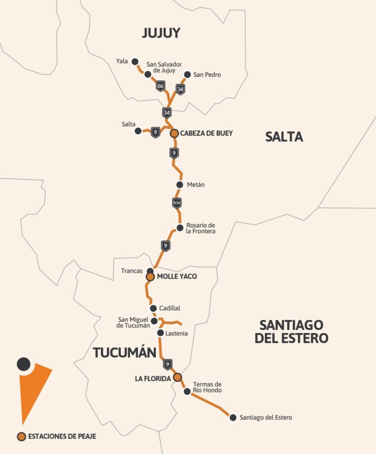 Mapa del corredor